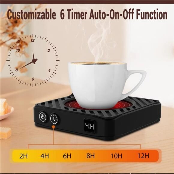 Coffee Mug Warmer with Auto Off Timer, Coffee Cup Warmer for Desk - Picture 4 of 7